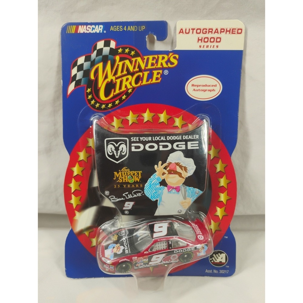 Bill Elliot #9 Dodge Winners Circle Muppets 1:64‎ Autographed Hood Unopened 2002